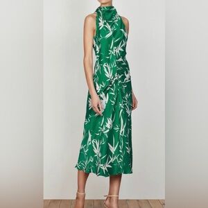 NWT - Shona Joy Ellis Scarf Neck Midi Dress - US size 8, AU size 12